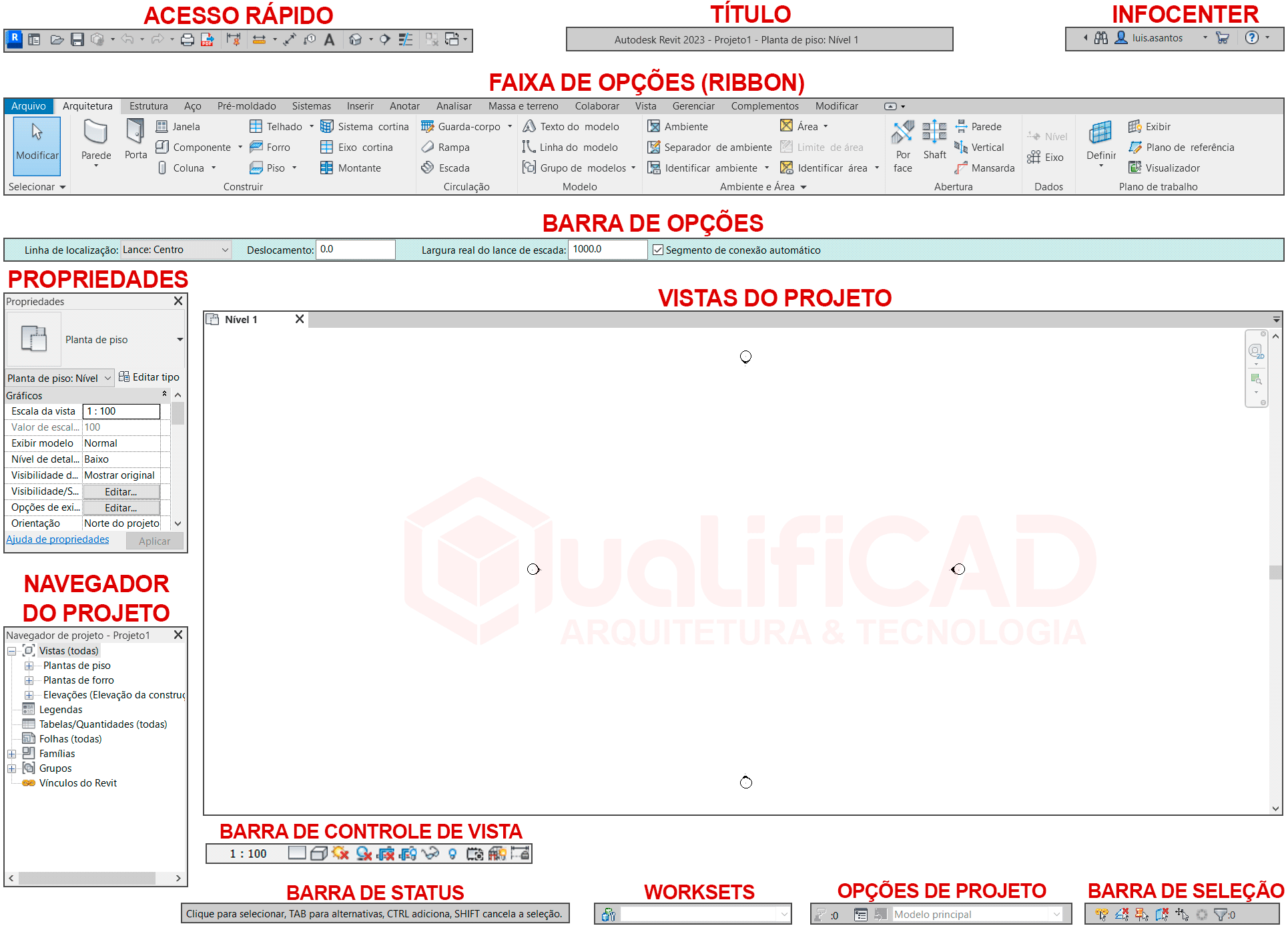 Interface do Revit 12 interface-do-revit