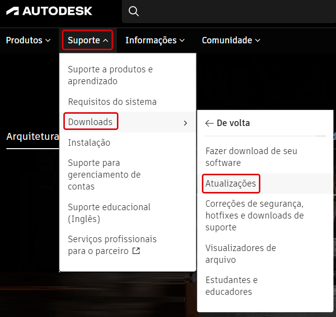 Service Packs e atualizações - Revit 16 atualizações-e-service-packs