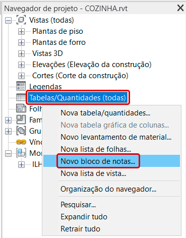 Bloco de notas - Revit 4 bloco-de-notas