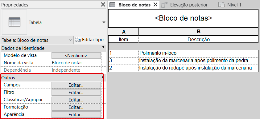 Bloco de notas - Revit 11 bloco-de-notas