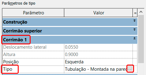Corrimão de parede - Revit 33 corrimão-de-parede