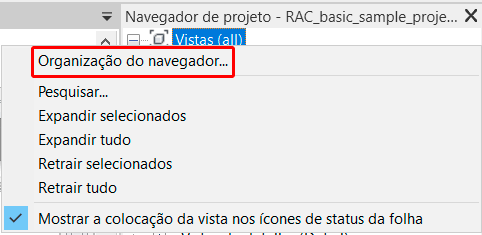 Navegador de projeto personalizado- Revit 11 navegador-de-projeto