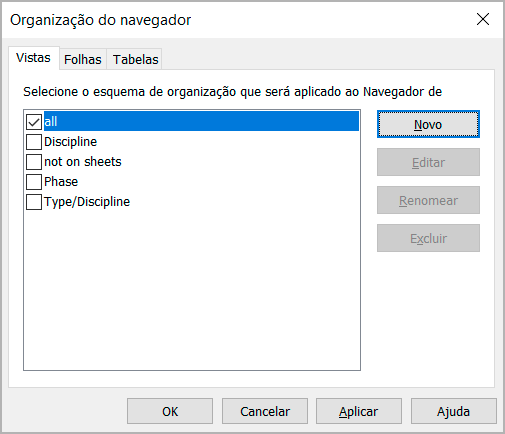 Navegador de projeto personalizado- Revit 12 navegador-de-projeto