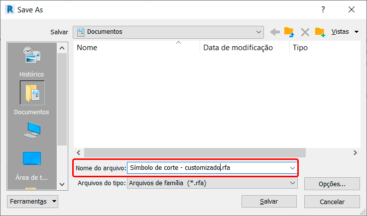 símbolo-de-corte-personalizado