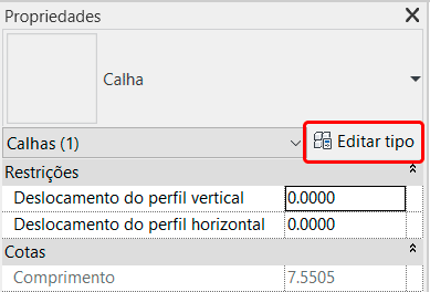Telhado Revit - Calha 11 telhado-calha