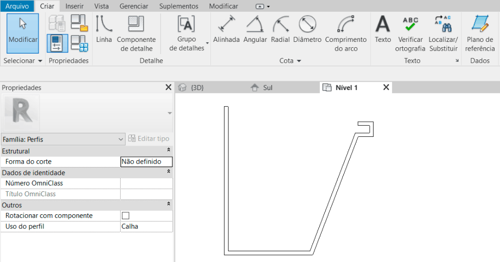 Telhado Revit - Calha 22 telhado-calha