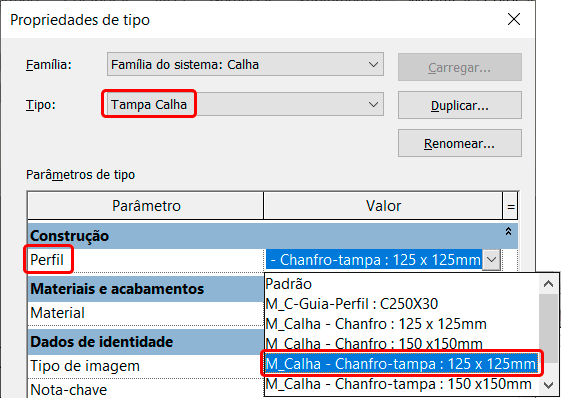 Telhado Revit - Calha 31 telhado-calha