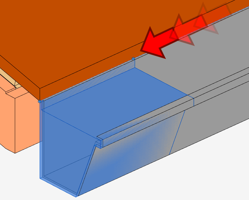 Telhado Revit - Calha 32 telhado-calha