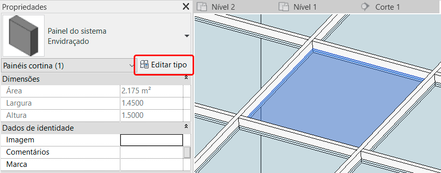 Vidraça inclinada - Revit 32 vidraça-inclinada