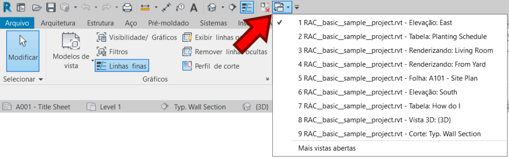 Vistas do projeto - Revit 11 janelas-e-vistas