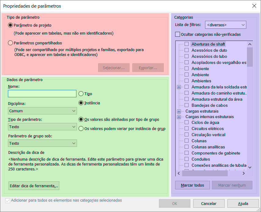 Parâmetros de projeto - Revit 8 parâmetros-de-projeto