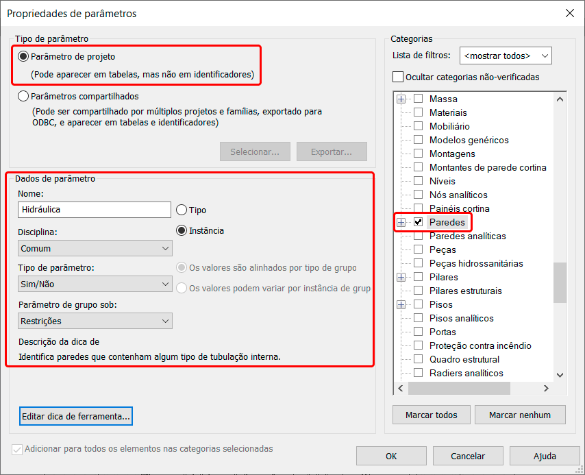 Parâmetros de projeto - Revit 38 parâmetros-de-projeto