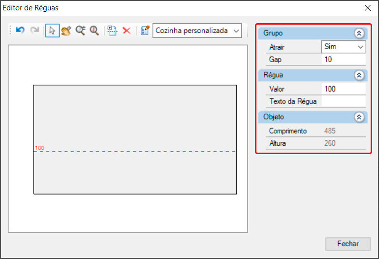 Réguas no Promob 17 réguas