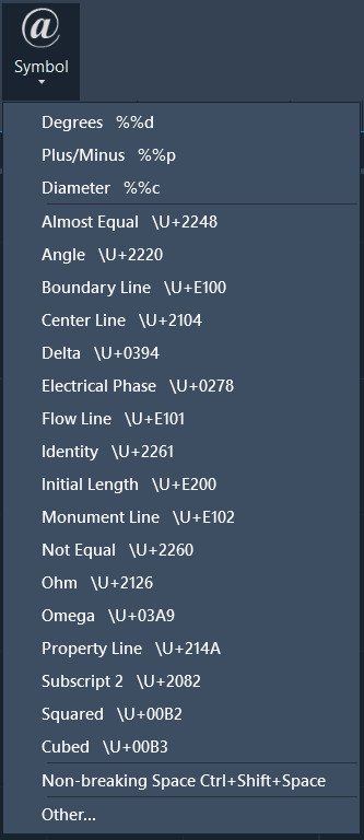 Caracteres especiais no AutoCAD 6 caracteres-especiais