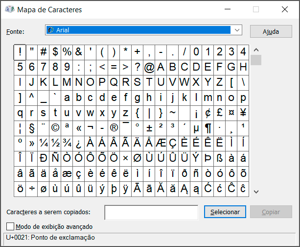 Caracteres especiais no AutoCAD 12 caracteres-especiais