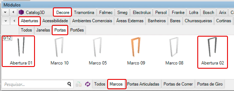 Portas, janelas e aberturas no Promob 27 portas-janelas-aberturas