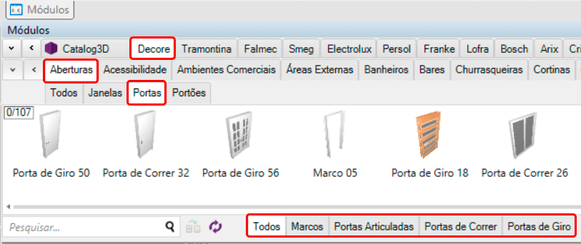 Portas, janelas e aberturas no Promob 18 portas-janelas-aberturas