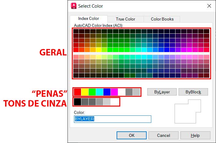 cores-no-autocad