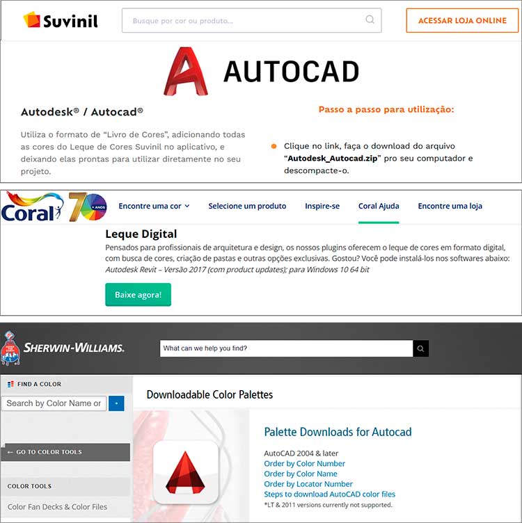 cores-no-autocad