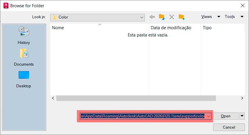 cores-no-autocad