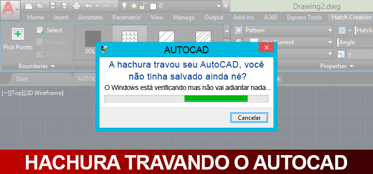 Hachura travando AutoCAD