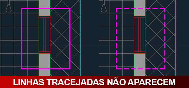 Linhas tracejadas não aparecem