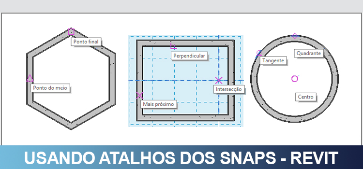 Usando os atalhos dos snaps
