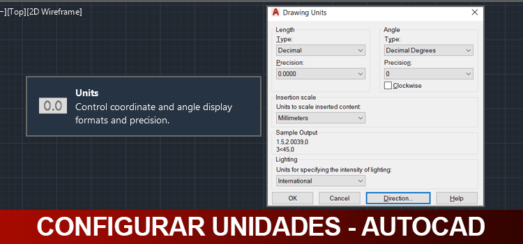 configurar unidades no autocad 01