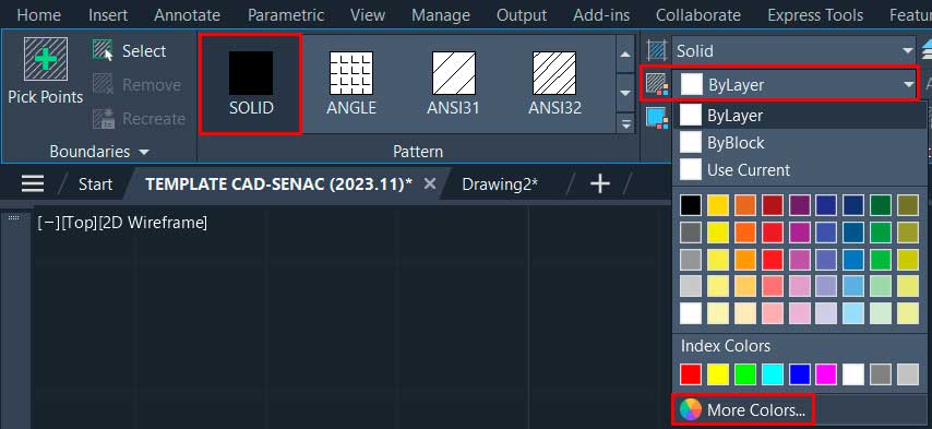cores-no-autocad