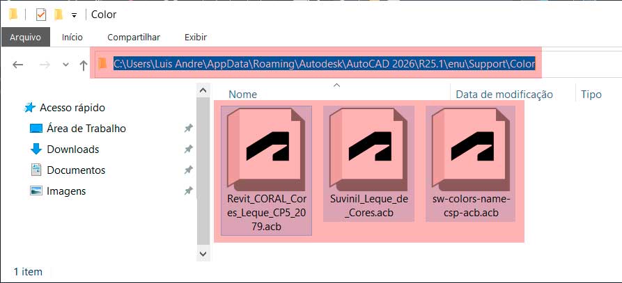 cores-no-autocad