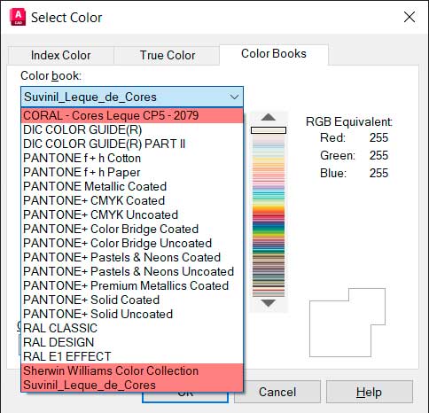 cores-no-autocad