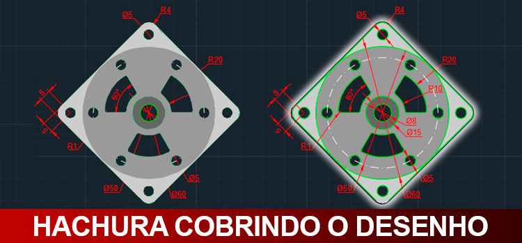 Hachura cobrindo desenho