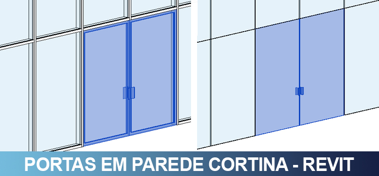 Portas em parede cortina, como inserir?