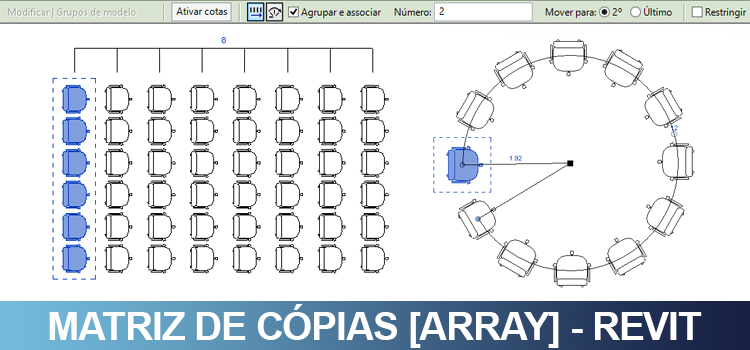 Matriz de cópias no Revit [ARRAY]