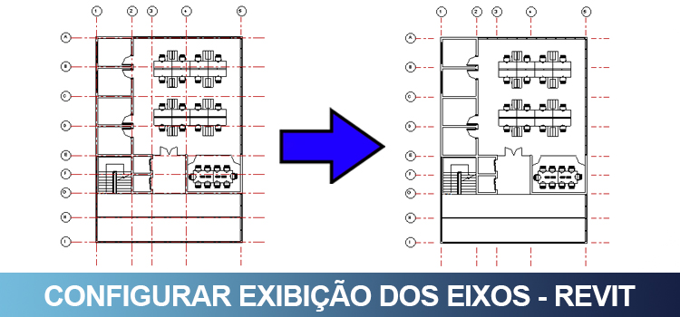 Eixos no Revit, configurar exibição