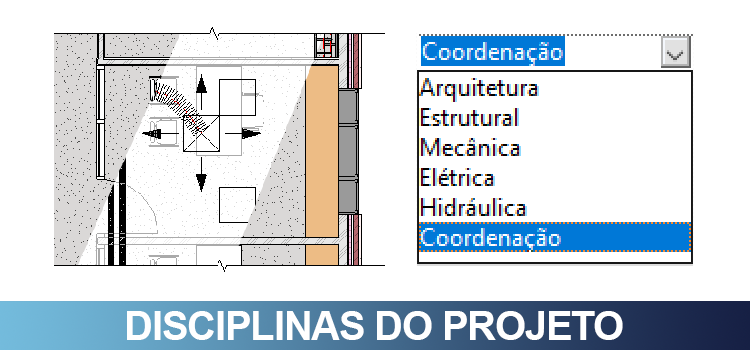 Disciplinas do projeto no Revit