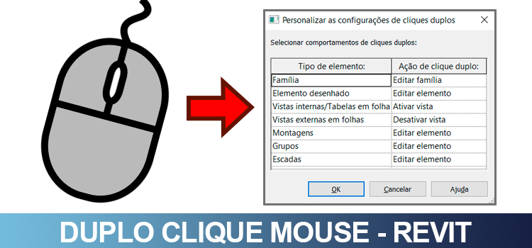 Duplo clique do mouse no Revit