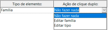 Duplo clique do mouse - Revit 11 duplo-clique