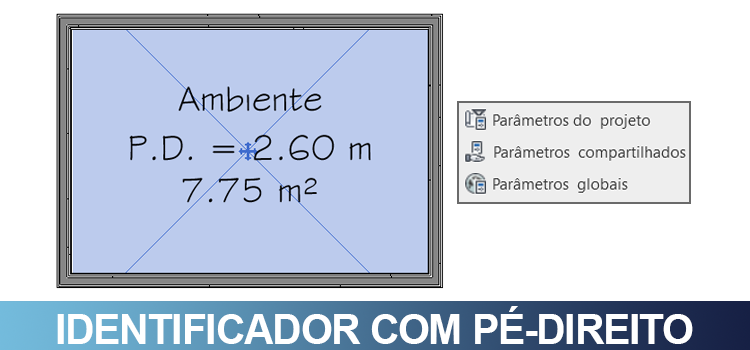Identificador com pé-direito no Revit