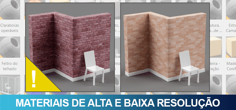 Materiais de alta e baixa resolução no Revit