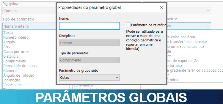 Parâmetros globais no Revit