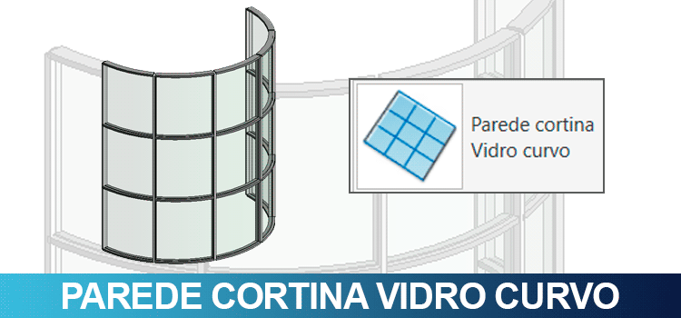 Parede cortina curva no Revit