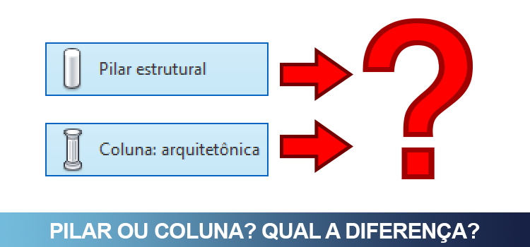 Pilar estrutural e coluna arquitetônica