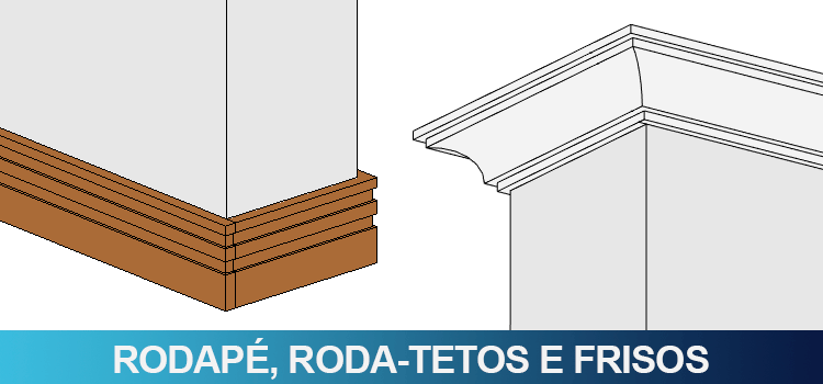 Rodapé, roda-teto e frisos no Revit