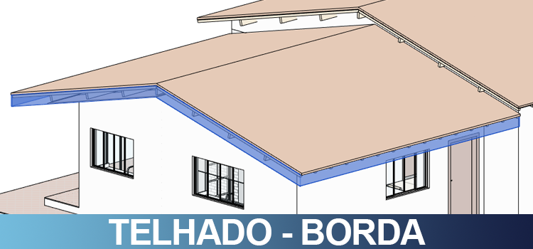 Telhado com borda no Revit