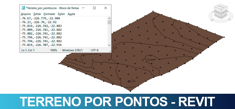 Terreno com arquivo de pontos no Revit