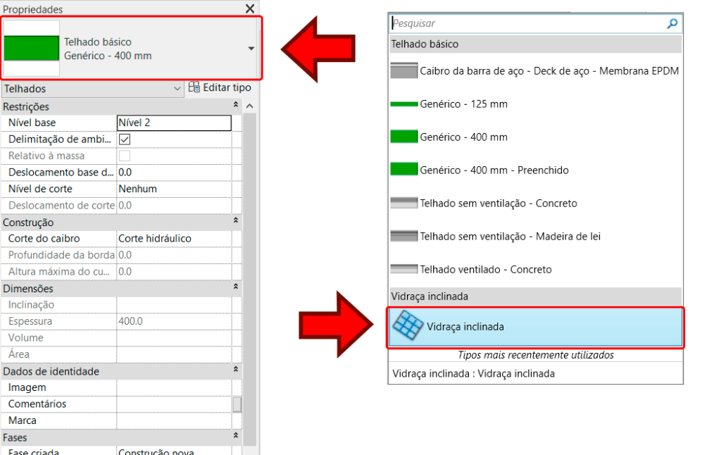 Vidraça inclinada - Revit 5 vidraça-inclinada