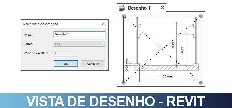 Vista de desenho no Revit