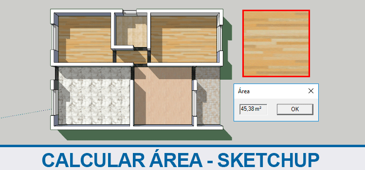 Calcular área no Sketchup