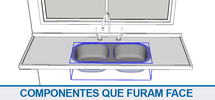 Componentes que furam faces